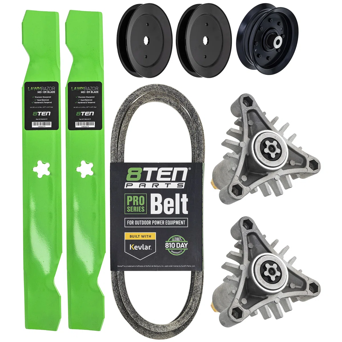 Blade Spindle Belt Pulley Idler Deck Kit For Winston Pro MK1010119