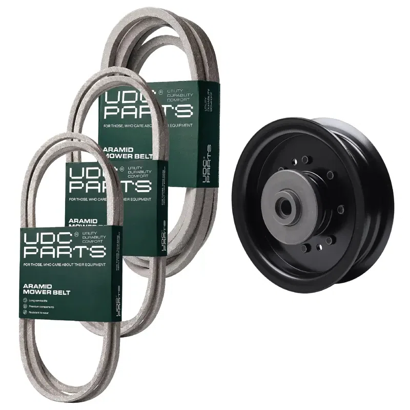UDC Parts Mower Kit / Belt 140218 + Belt 197242 + Belt 405143 + Pulley 532196104 / Fits Husqvarna YTH220 Twin