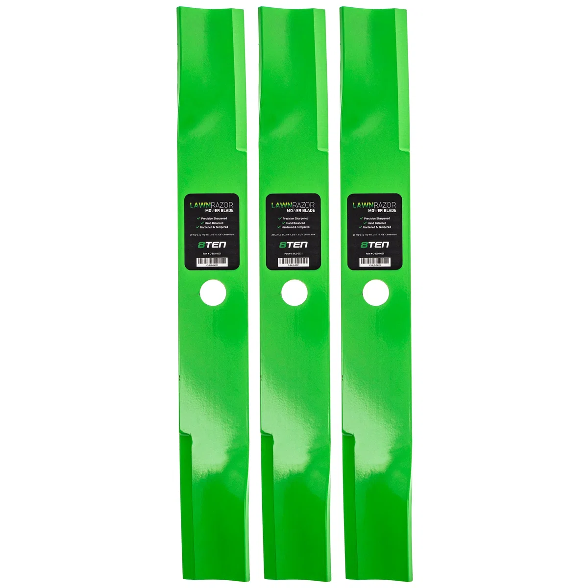 LawnRAZOR High Lift Blade For John Deere M141785 AM100538 M87622 M74175 M132261 M126098 M113878 | 3-PACK