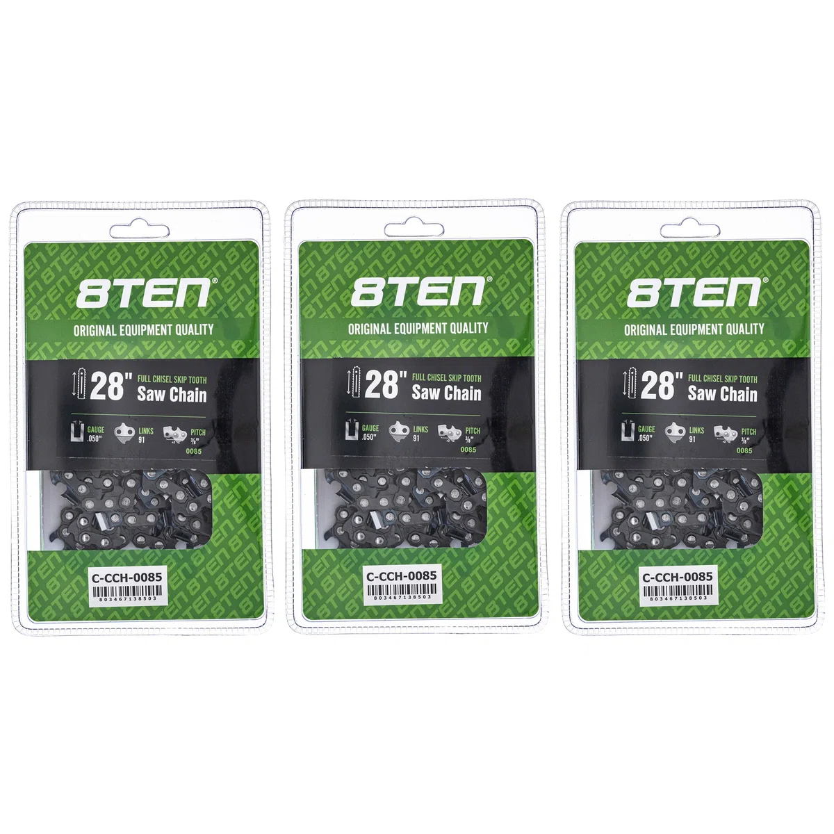 Chainsaw Chain 28 Inch .050 3/8 91DL For Stihl 72EXJ091G 72EXL091G 33RS91E H4791 | 3-PACK