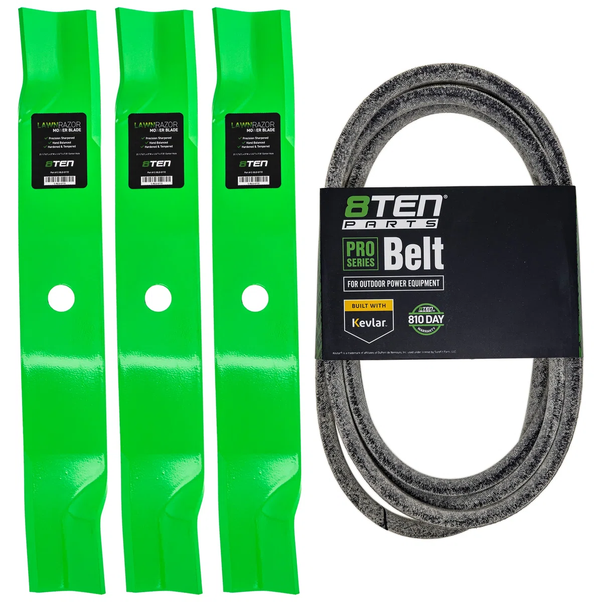 Mower Blades & Deck Belt Kit For John Deere MK1007809