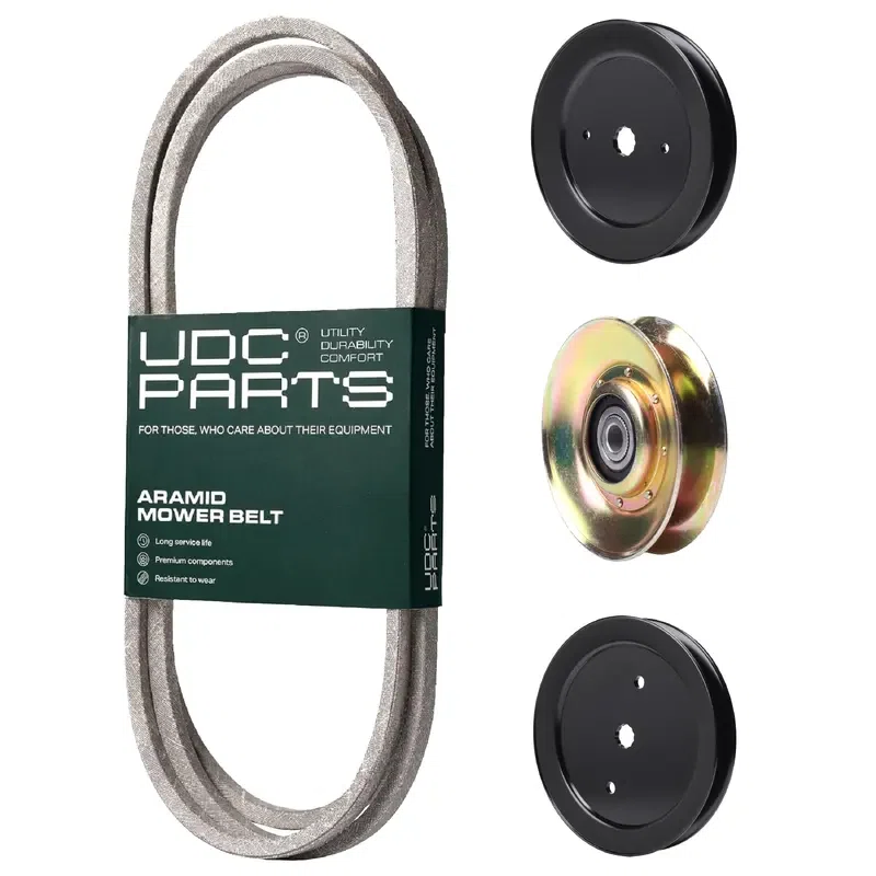 UDC Parts Mower Kit / Belt 140218 + Pulley 127783 + Pulley 129861 + Pulley 195945 / Fits Poulan Pro PK20H42YT