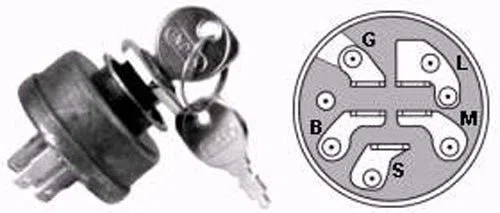 Replaces Keyed Ignition Switch for AYP, Exmark, Hustler, and Noma | MP9158