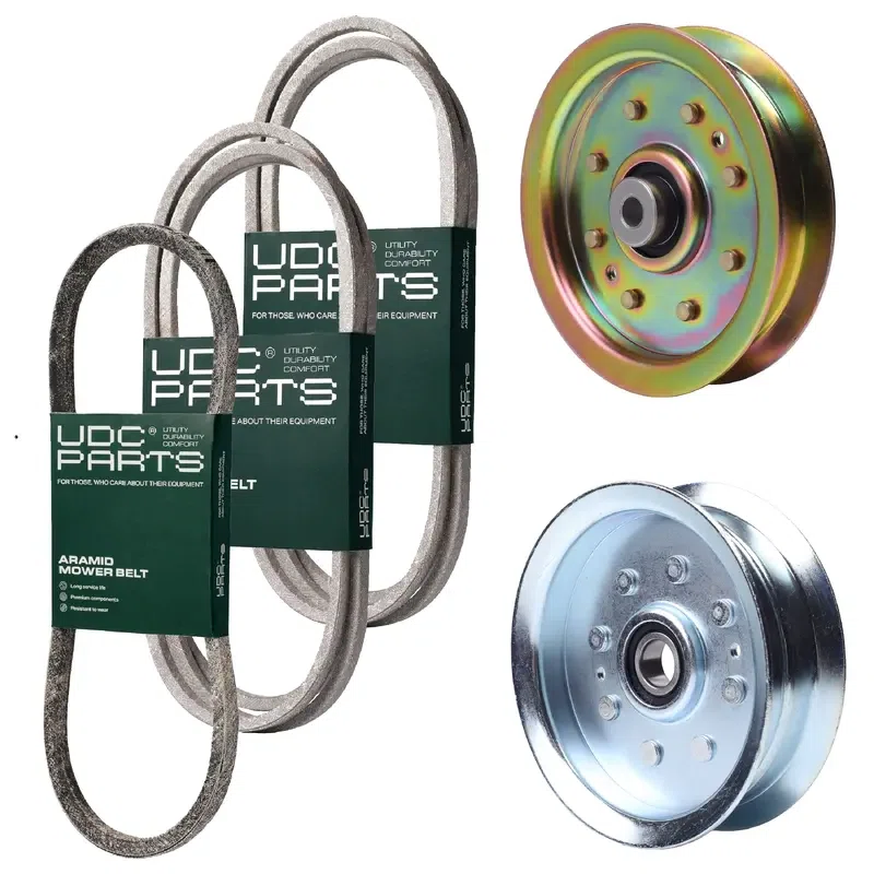 UDC Parts Mower Kit / Belt 754-04045 + Belt 754-0468 + Belt 754-0497 + Pulley 956-04129 + Pulley GY20629 / Fits Troy-Bilt Bronco
