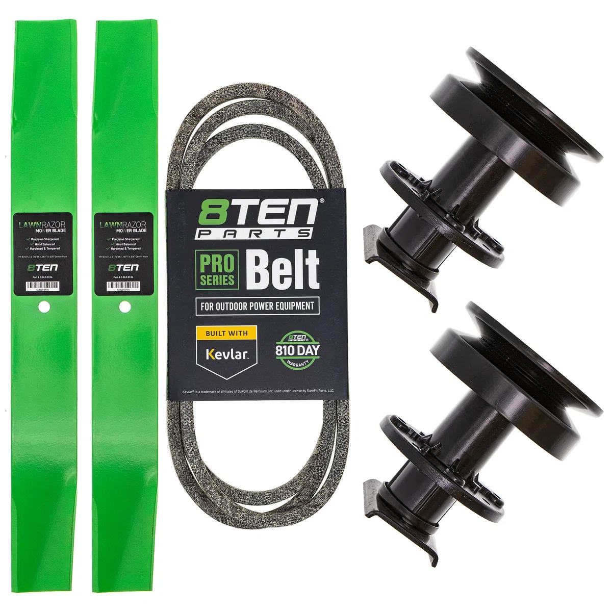 Deck Spindles, Blades, & Belt Kit For Roper MK1001922