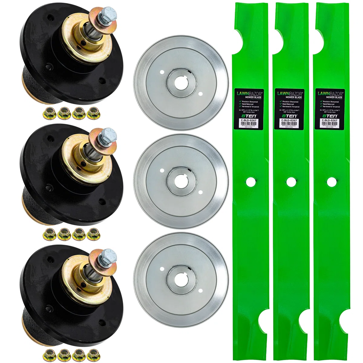 Blade Spindle Kit for Bad Boy Rebel 61-Inch Deck 038-7230-00 037-4000-00