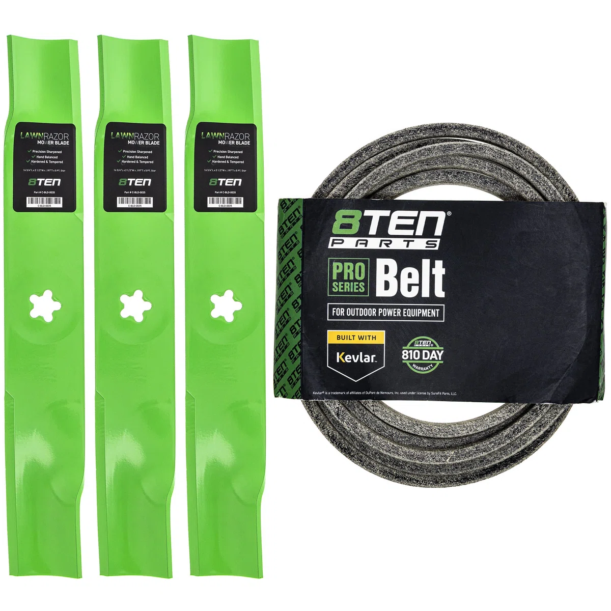 Mower Blades & Deck Belt Kit For Husqvarna Poulan Pro MK1007761