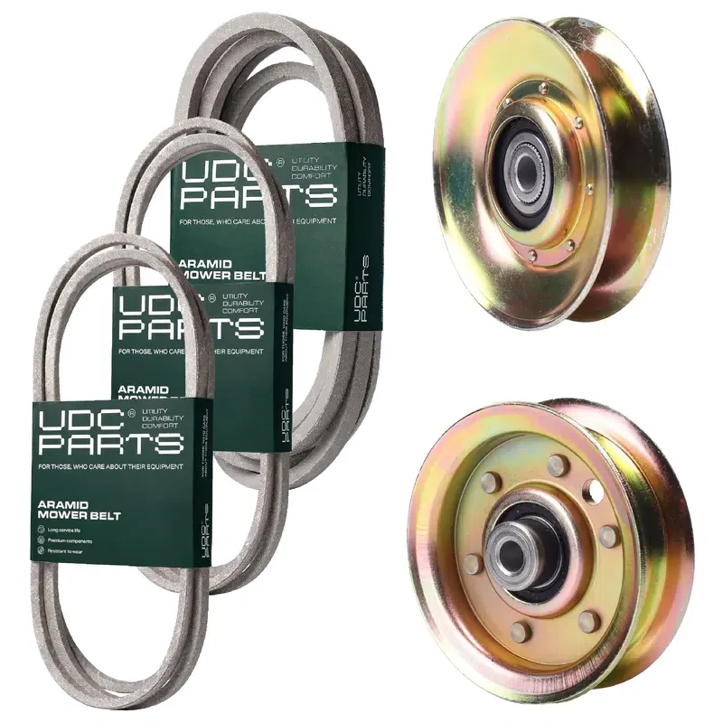 UDC Parts Mower Kit / Belt 140294 + Belt 144959 + Belt 539109243 + Pulley 127783 + Pulley 173437 / Fits Husqvarna LTH1542