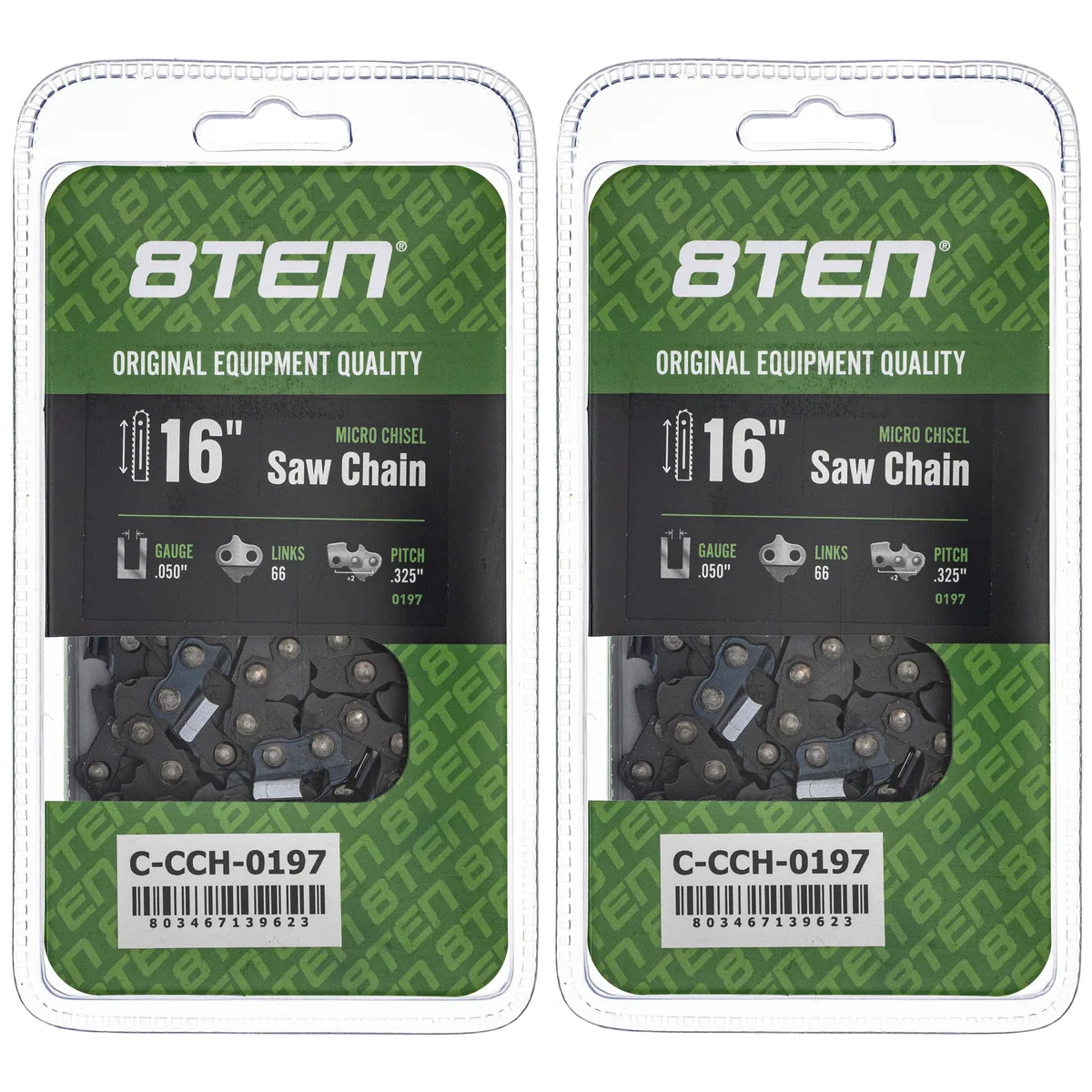 Chainsaw Chain 16 Inch .050 .325 66DL For Homelite Echo Husqvarna 501840666 581643666 501840866 | 2-PACK