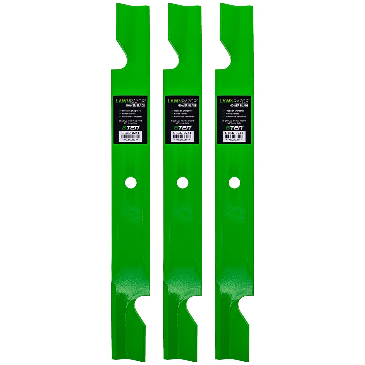 LawnRAZOR Notched High Lift Blade For Toro Exmark 115-9649-03 | 3-PACK