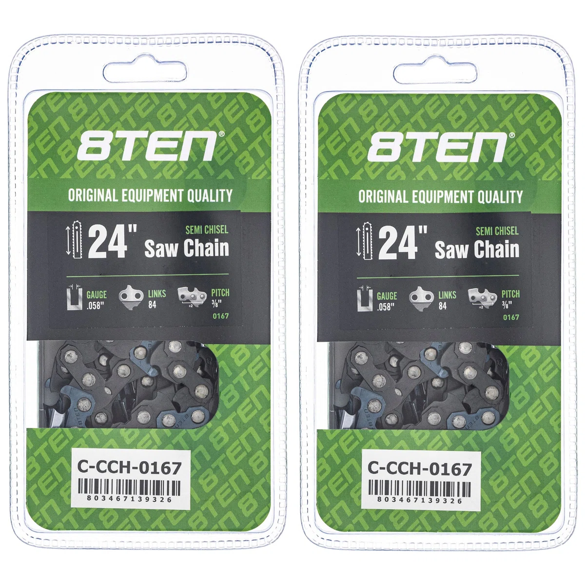 Chainsaw Chain 24 Inch .058 3/8 84DL For Dolmar Makita Husqvarna 501842884 73JGX084G 581626984 | 2-PACK