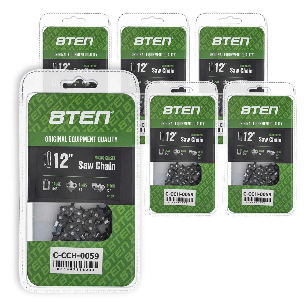 Chainsaw Chain 12 Inch .043 1/4 64DL For Stihl 36700050064 71PM364 | 6-PACK