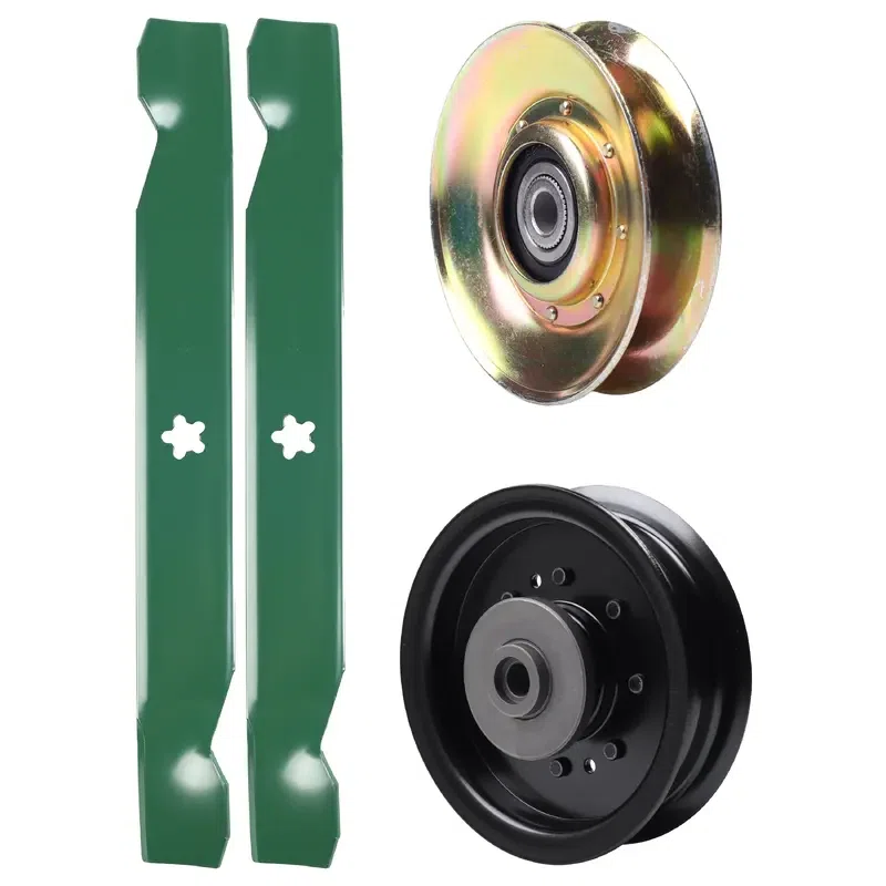 UDC Parts Mower Kit / Pulley 127783 + Pulley 532196104 + 2 Pack Blades 138497 / Fits Husqvarna LT1597