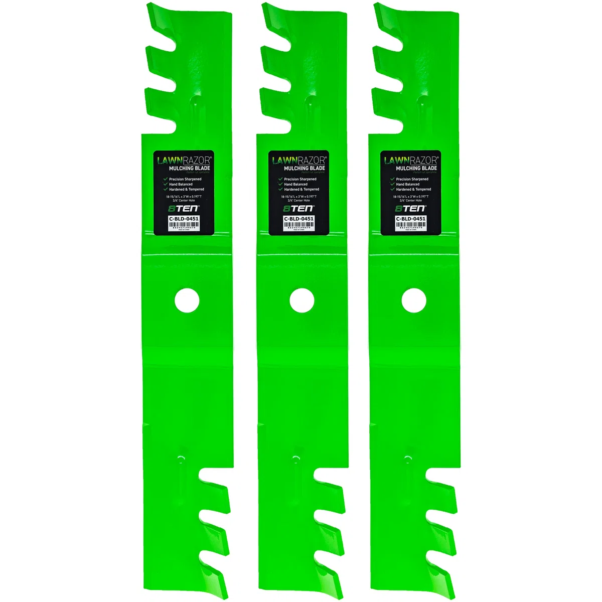 LawnRAZOR Toothed Blade For Cub Cadet Craftsman Troy-Bilt 942-04416-X 742-04416-X 02005018-X | 3-PACK