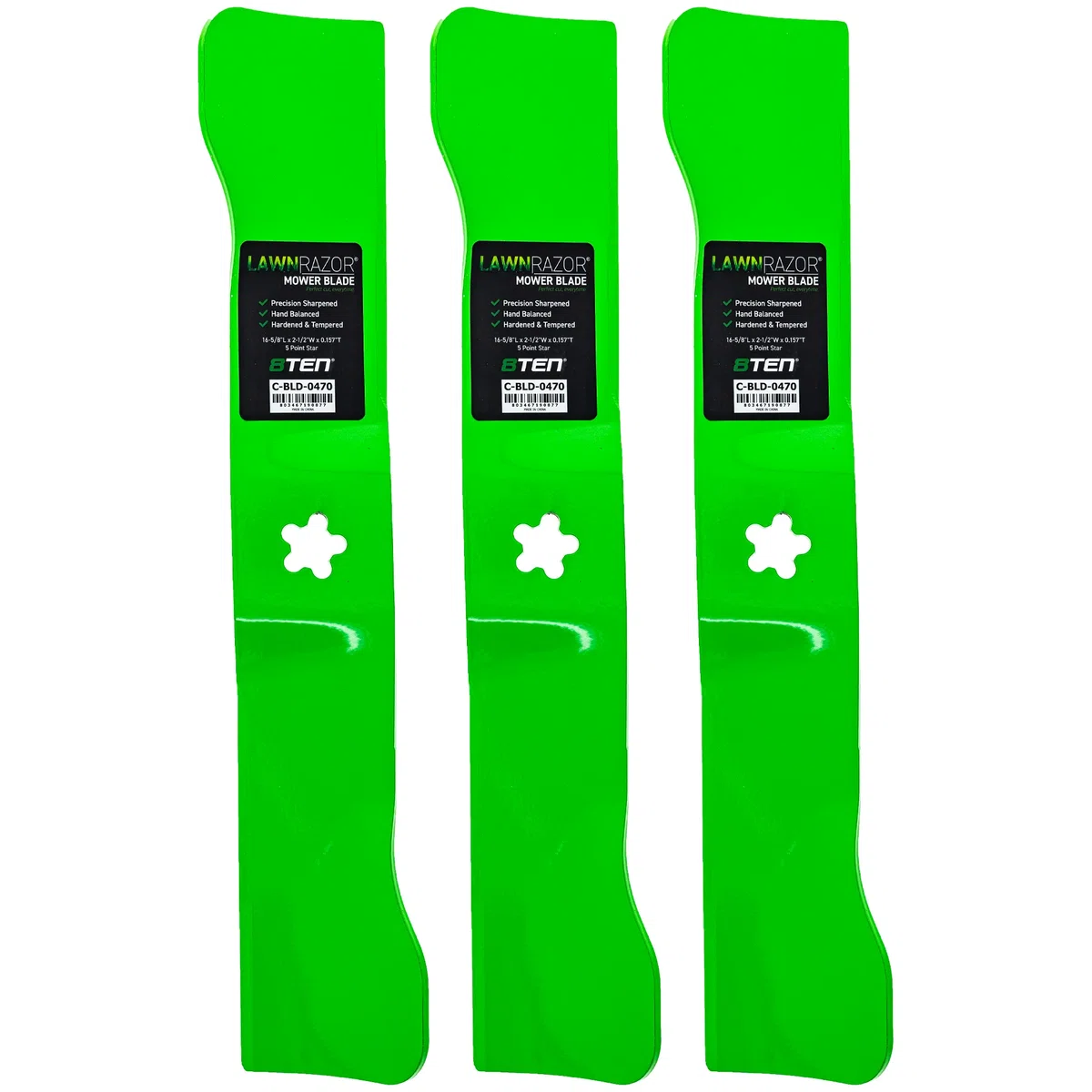 LawnRAZOR High Lift Blade For Husqvarna RedMax Scag 588811002 | 3-PACK