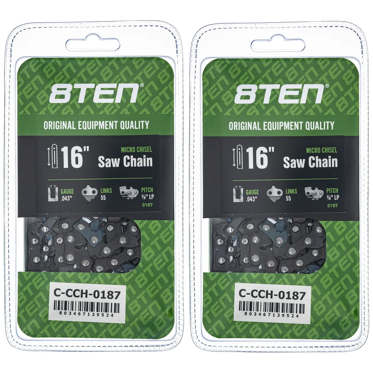 Chainsaw Chain 16 Inch .043 3/8 LP 55DL For Stihl Homelite 90PX055G 36100050055 61PMM355E H3855 | 2-PACK