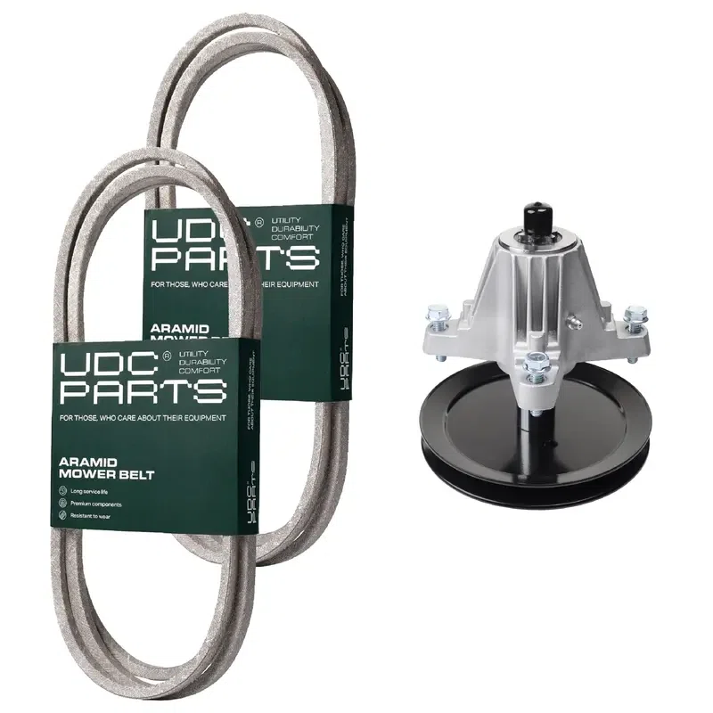 UDC Parts Mower Kit / Belt 754-04060 + Belt 754-04219 + Spindle 618-06989 / Fits Troy-Bilt TB46 Hydro