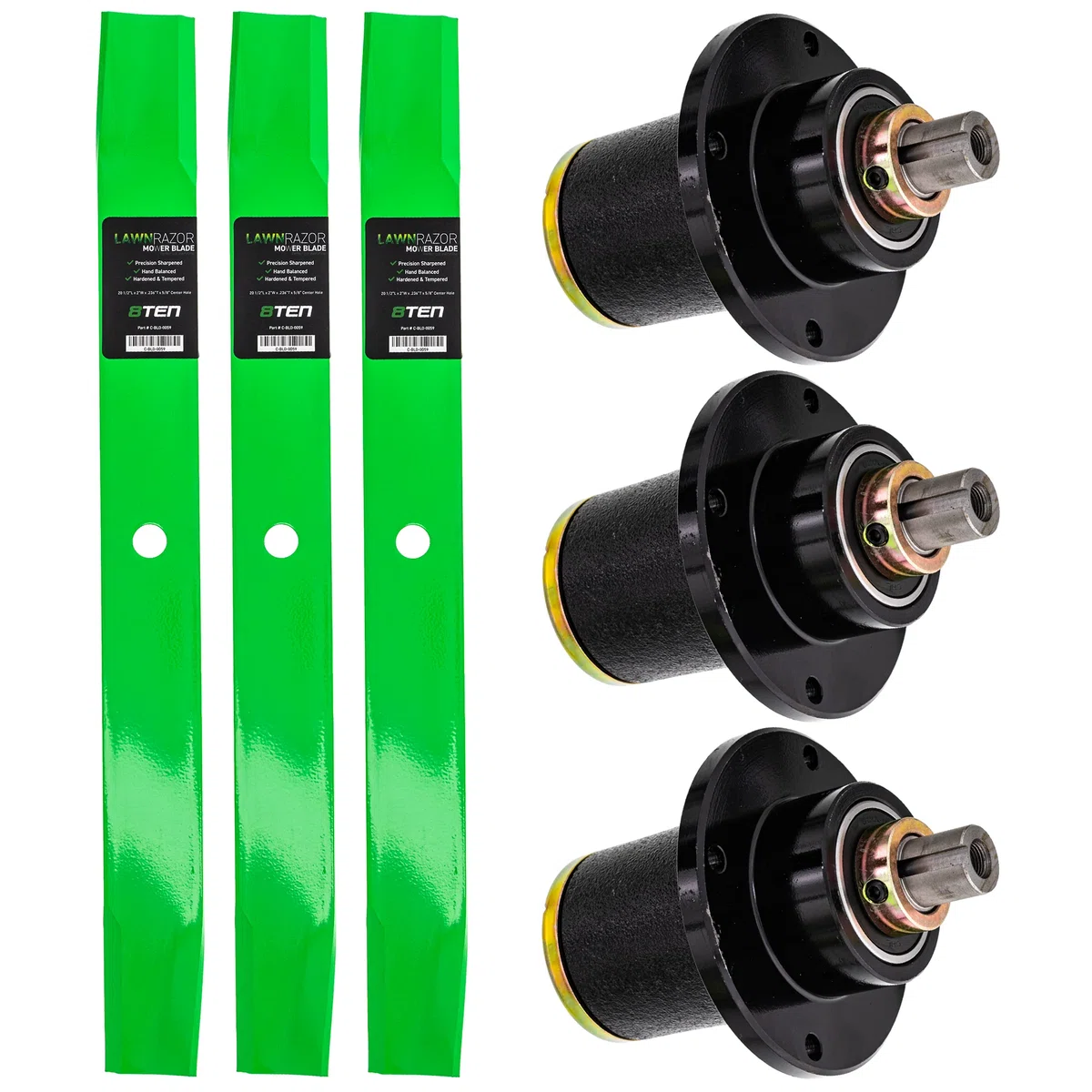 Mower Deck Blades & Spindles Kit For Gravely MK1001809