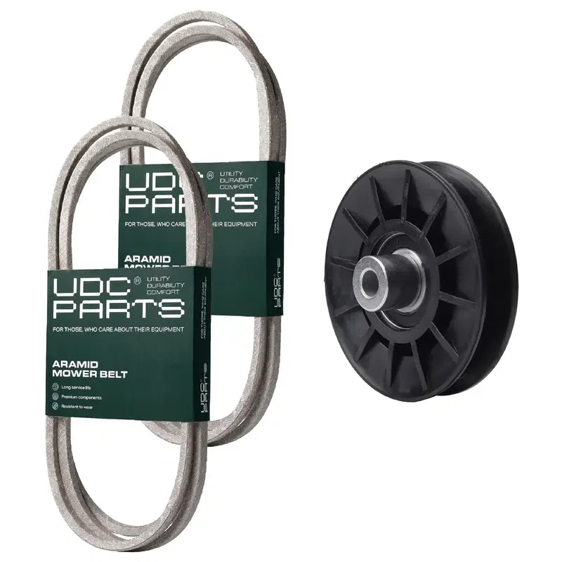 UDC Parts Mower Kit / Belt 130969 + Belt 138255 + Pulley 532194326 / Fits Jonsered LT2217A