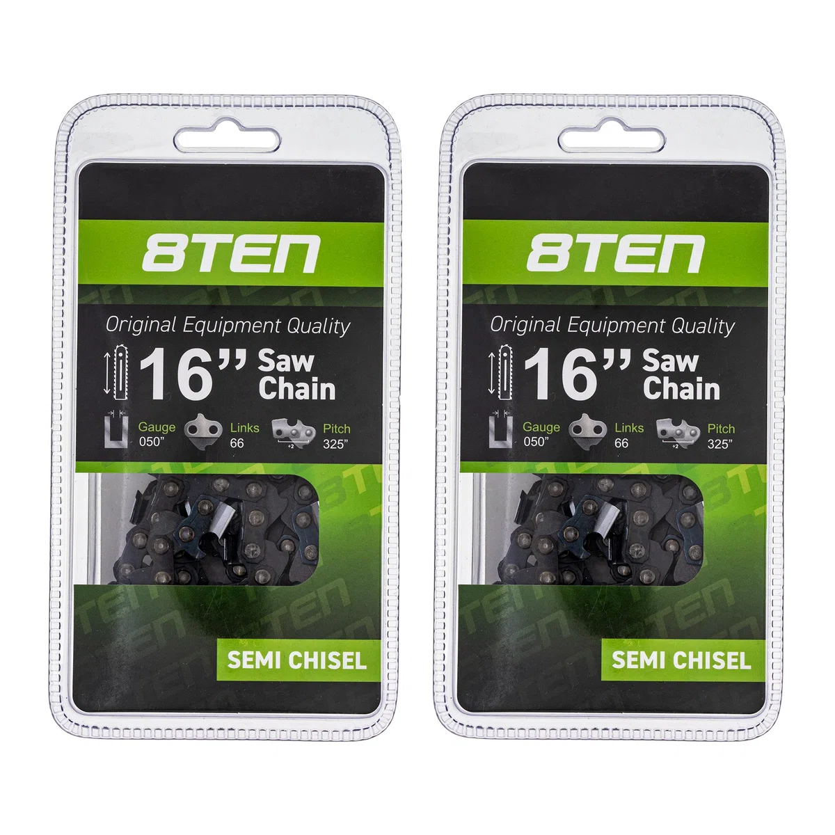 Chainsaw Chain for 16 Inch Bar .050 .325 66 DL Husqvarna 20BPX066G 2 Pack