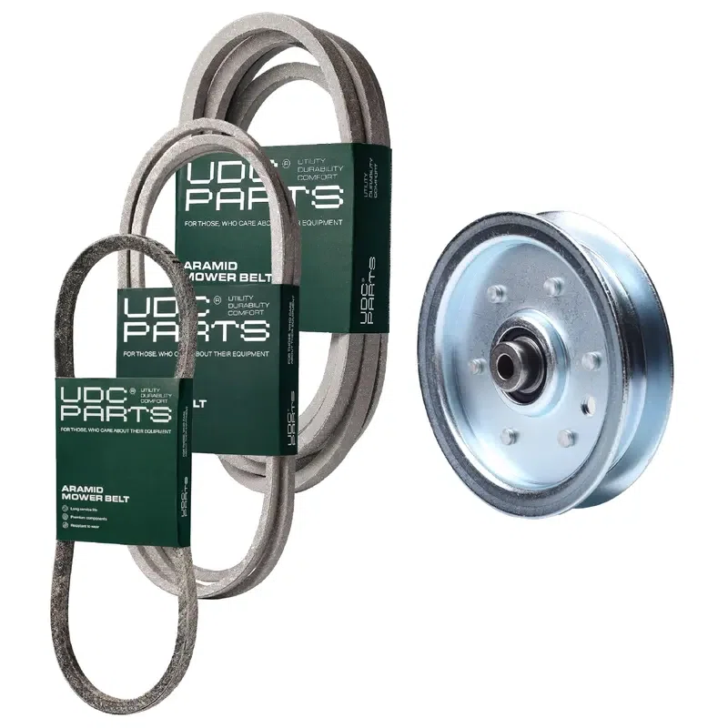 UDC Parts Mower Kit / Belt 754-04033 + Belt 754-0467 + Belt 754-0468 + Pulley 756-1229 / Fits Huskee 608G 608H
