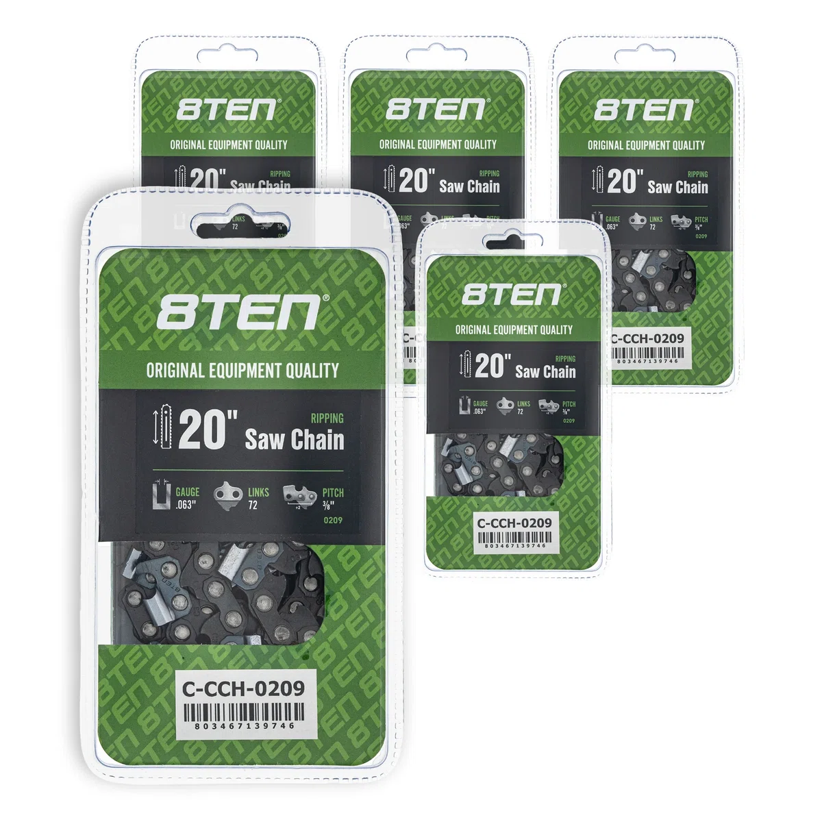 Chainsaw Chain 20 Inch .063 3/8 72DL For Stihl Dolmar Makita 75LPX072G 75EXL072G 36RS372E H50S72 | 5-PACK