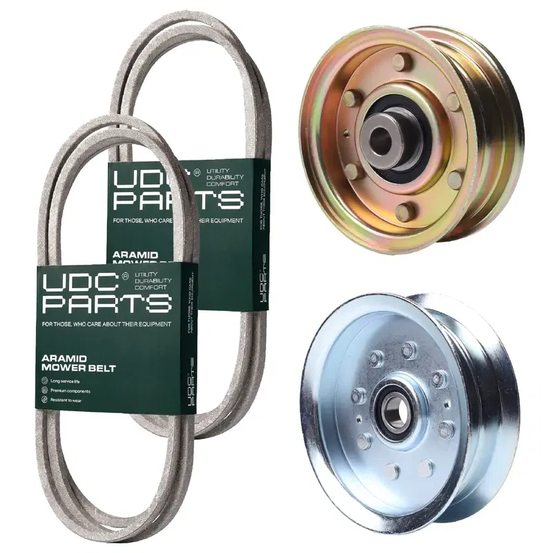 UDC Parts Mower Kit / Belt 754-04060 + Belt 754-04219 + Pulley 756-04224 + Pulley GY20629 / Fits Troy-Bilt TB2246 TB46 Hydro