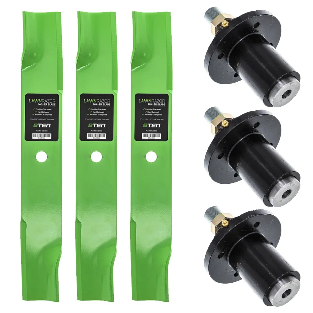 Deck Spindles & Mower Blades Kit For Wheel Horse Dixie Chopper MK1002194