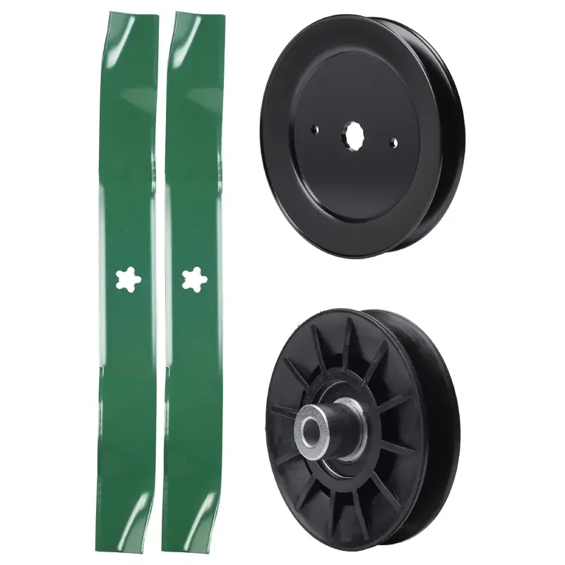 UDC Parts Mower Kit / Pulley 129861 + Pulley 532194326 + 2 Pack Blades 134149 / Fits Jonsered LT2218A LT2218A2 LT2226A2 LT2742A2