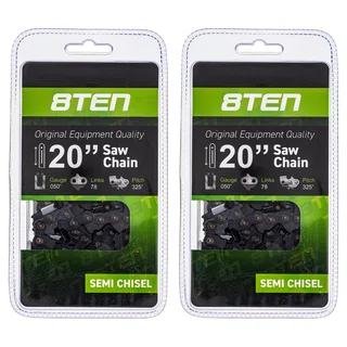 20 Inch Chainsaw Chain for .050 .325 78DL Husqvarna 50 Jonsered CS2250 2 Pack