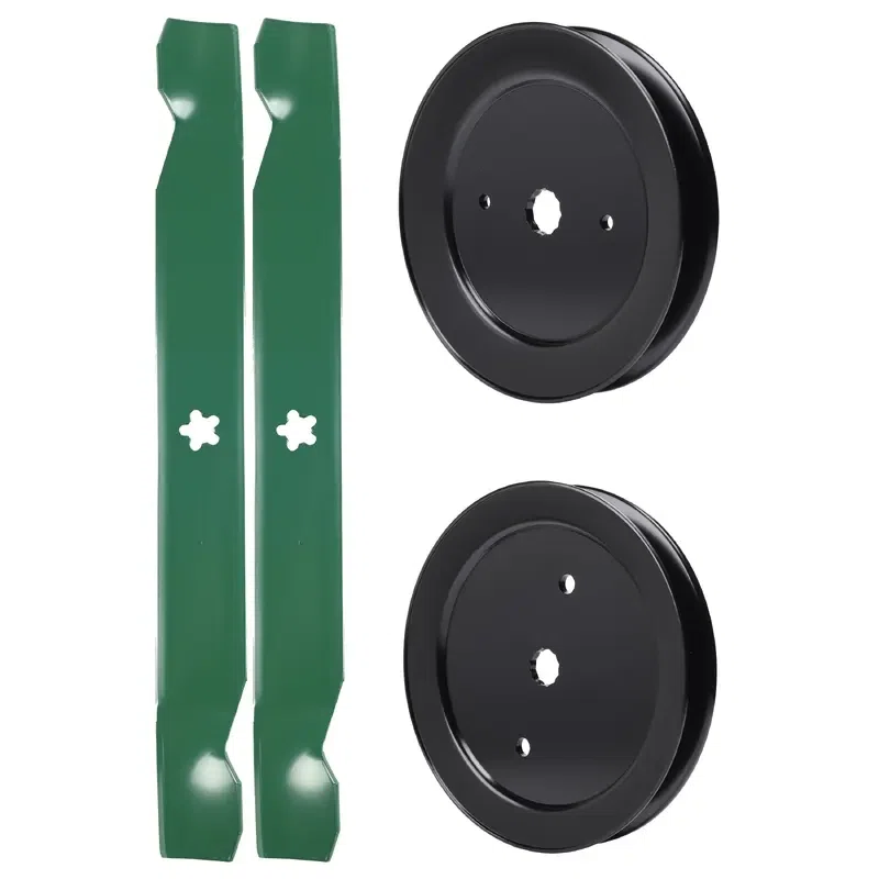 UDC Parts Mower Kit / Pulley 195945 + Pulley 532129861 + 2 Pack Blades 138971 / Fits Husqvarna RZ4221BF