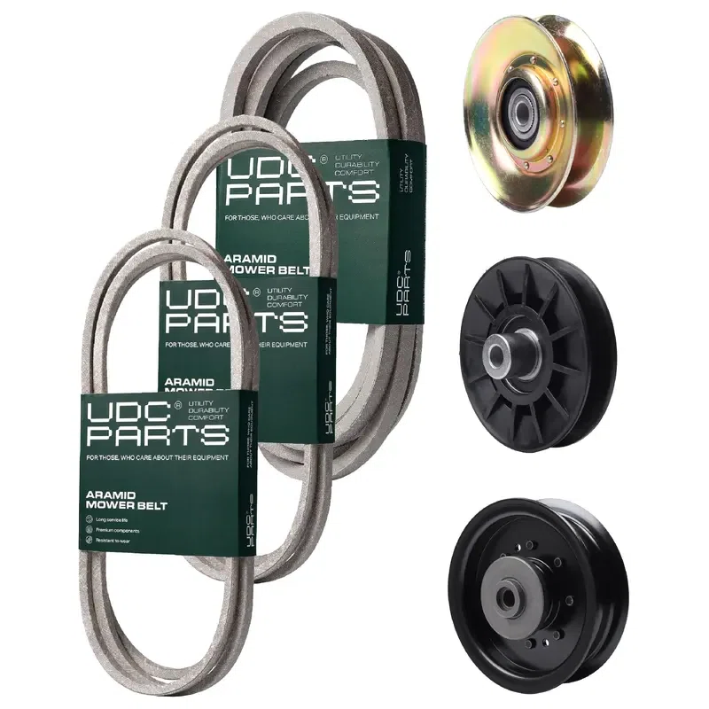 UDC Parts Mower Kit / Belt 138255 + Belt 194346 + Belt 539117245 + Pulley 127783 + Pulley 532194326 + Pulley 532196104 / Fits Husqvarna LT1597