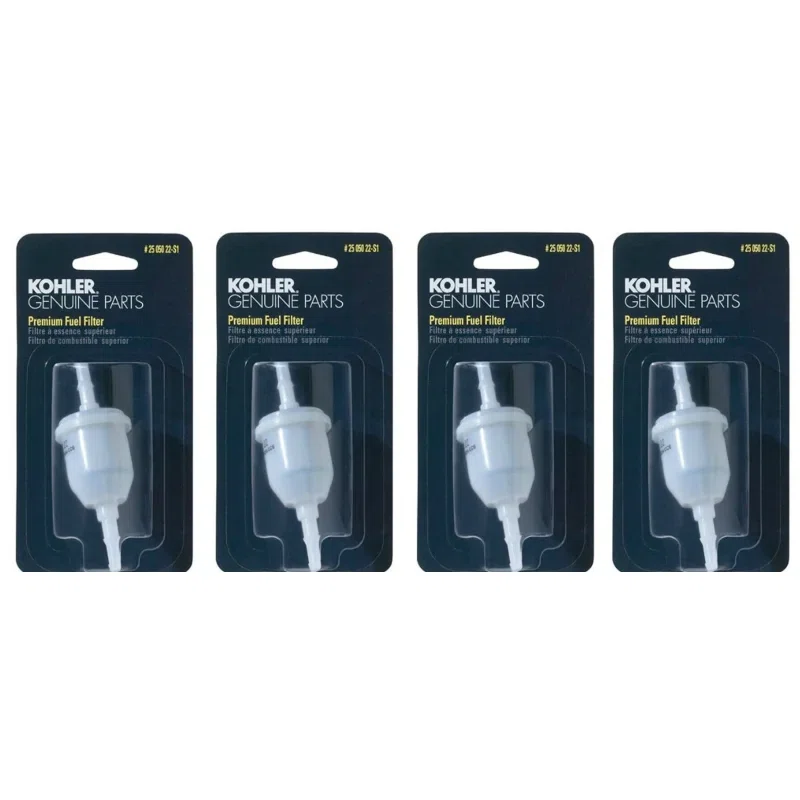 4 Pack Kohler 25 050 22-S1 Genuine OEM Packaged Fuel Filter 2505022 2505022-S