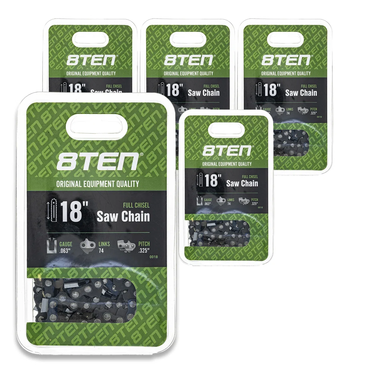 Chainsaw Chain 18 Inch .063 .325 74DL For Stihl Husqvarna Solo 591104274 501841774 H2874 36390050074 | 5-PACK