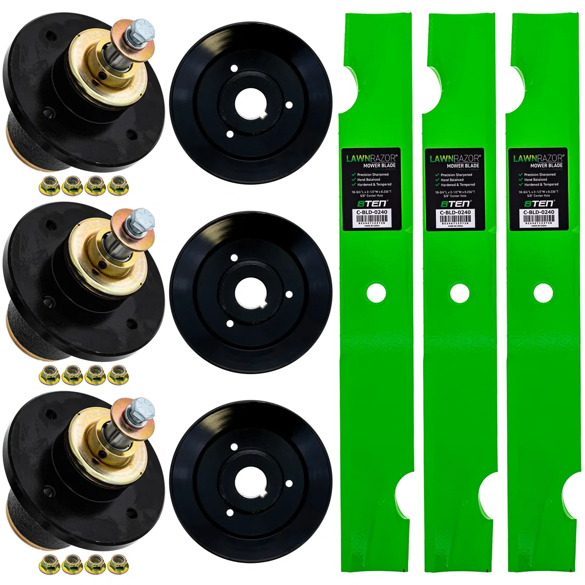 Blade Spindle Kit for Bad Boy Rebel 54-Inch Deck 038-0001-00 037-4000-00