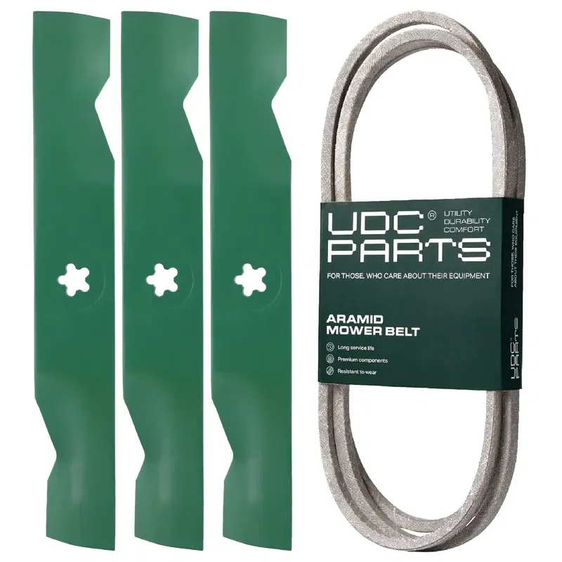 UDC Parts Mower Kit / Belt 130969 + 2 Pack Blades 173920 / Fits Husqvarna
