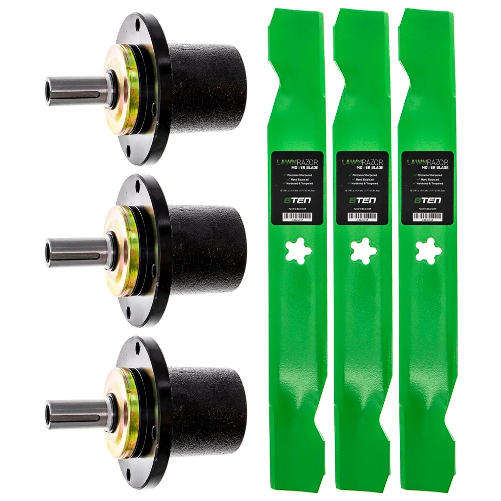 Deck Spindles & Mower Blades Kit For Gravely Ariens Great Dane MK1002192
