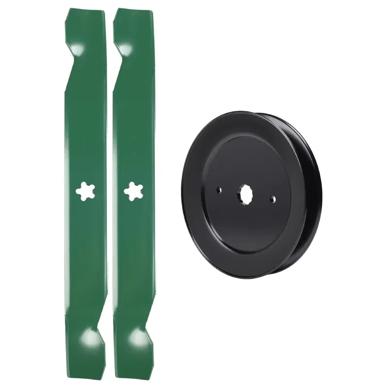 UDC Parts Mower Kit / Pulley 129861 + 2 Pack Blades 138497 / Fits AYP RE12538B