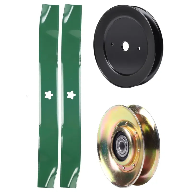 UDC Parts Mower Kit / Pulley 127783 + Pulley 129861 + 2 Pack Blades 134149 / Fits Craftsman 917.252500 917.252520 917.252521 917.252580