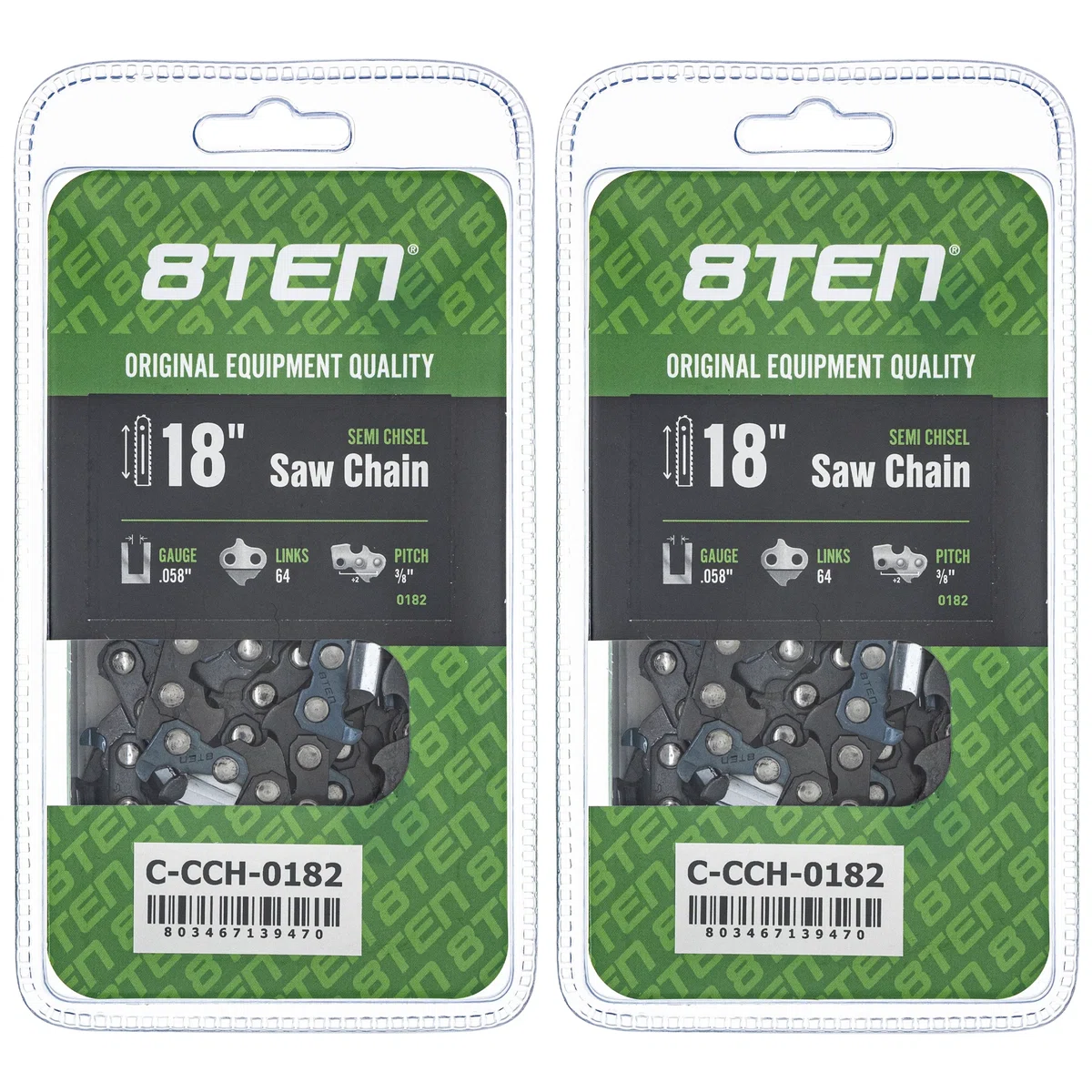 Chainsaw Chain 18 Inch .0583/8 64DL For Makita H4264 73LPX064G 73EXL064G 35RS364E | 2-PACK