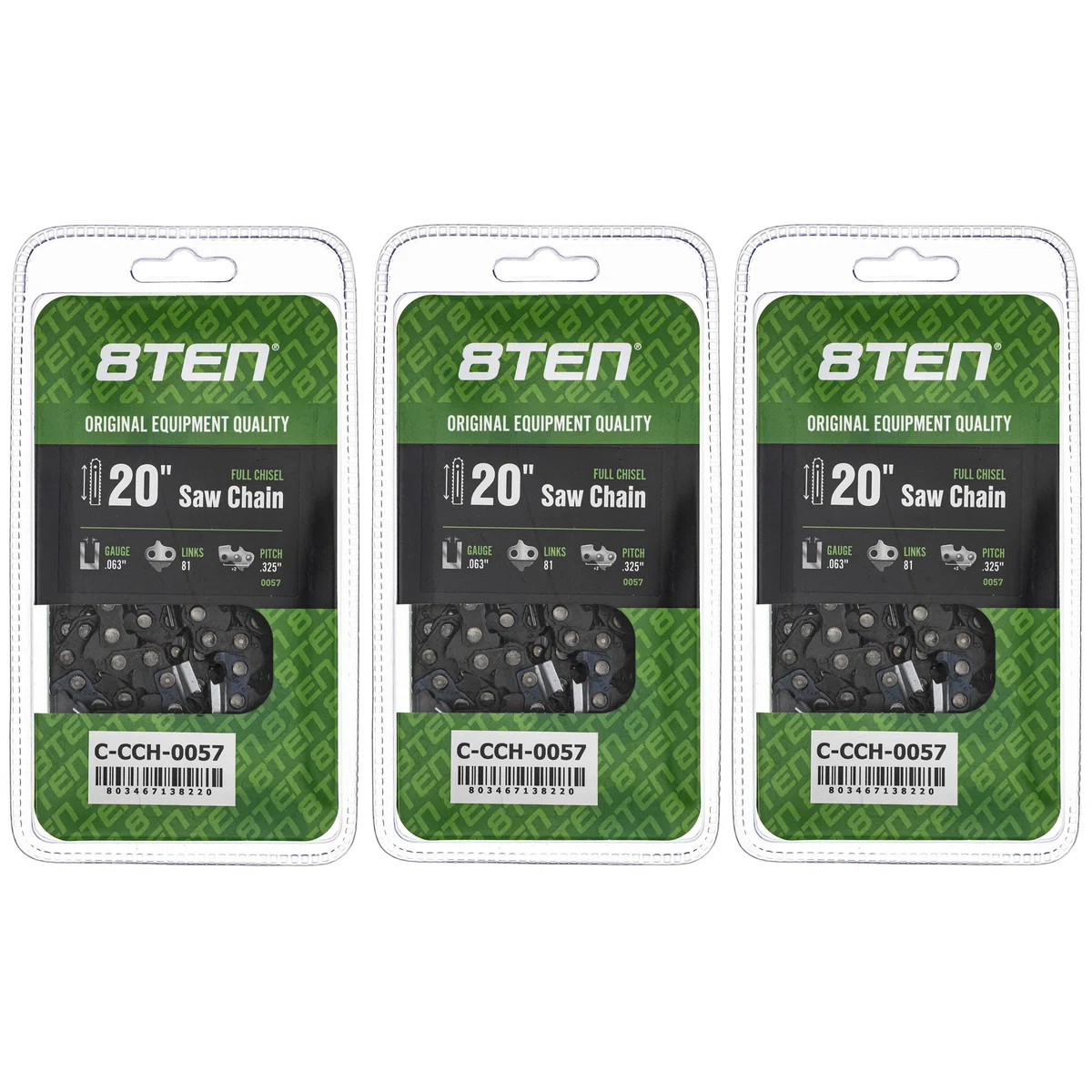 Chainsaw Chain 20 Inch .063 .325 81DL For Stihl Husqvarna Solo 22BPX081G 22LPX081G 26RM381 26RSC81 | 3-PACK