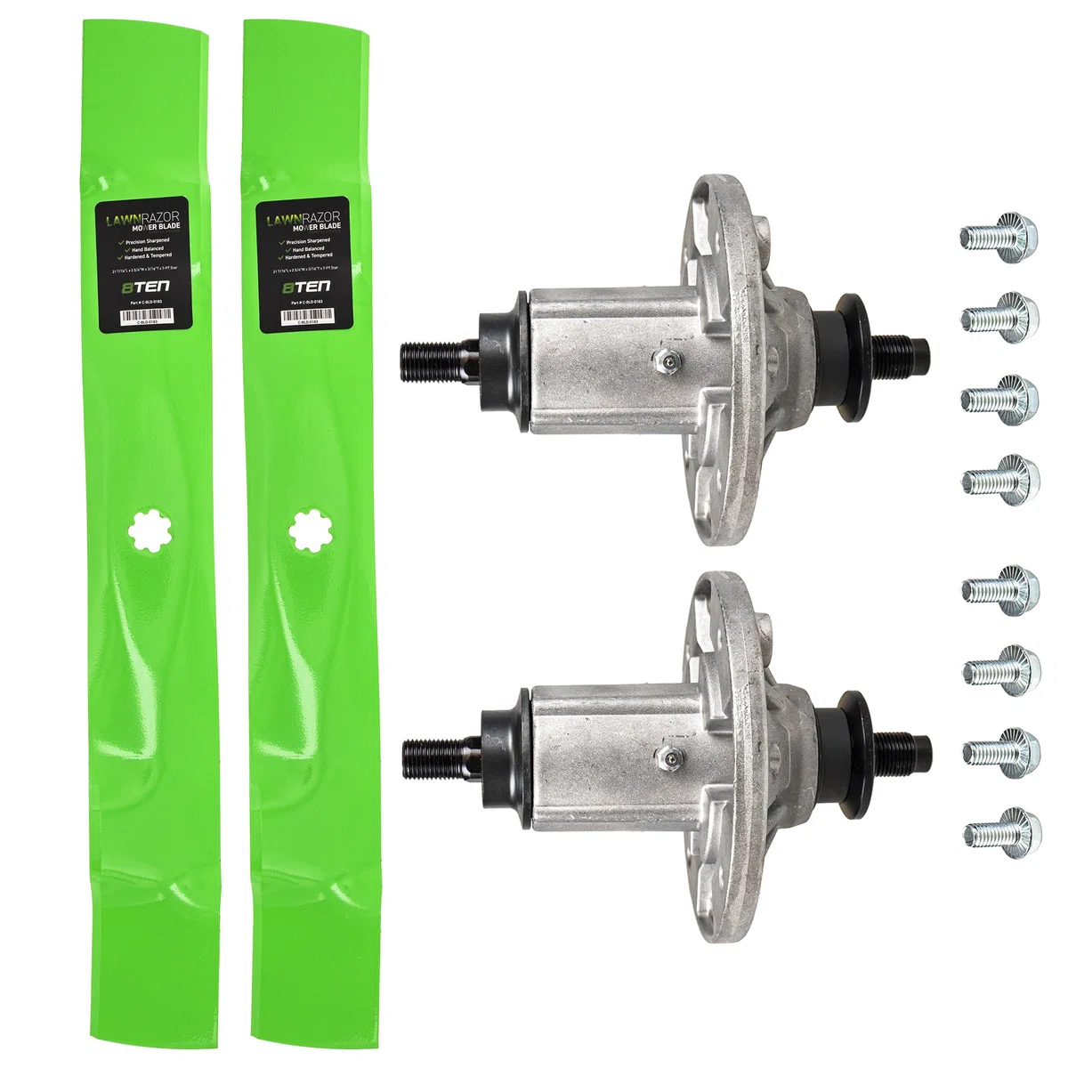 Deck Spindles & Mulching Blades Kit For John Deere MK1002299