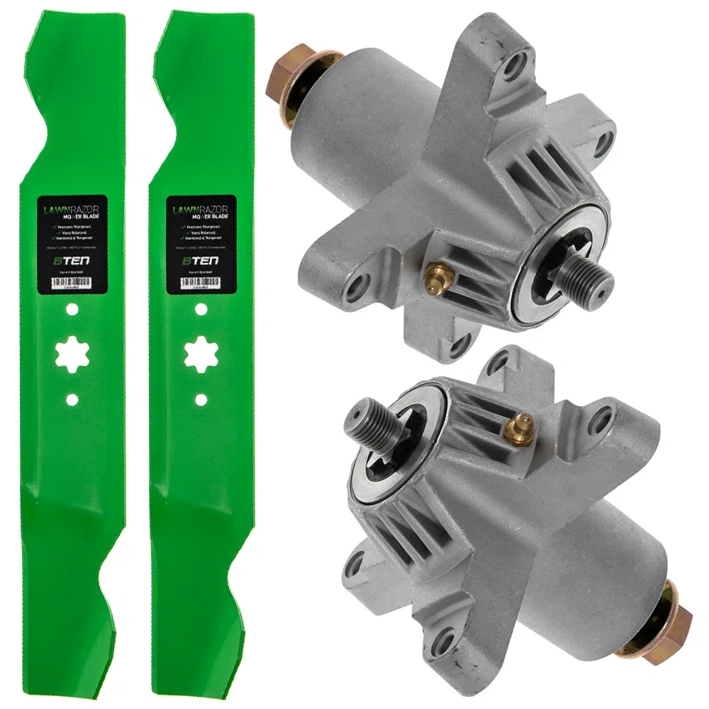 Deck Spindles & Mower Blades Kit For Yard-Machines White Outdoor Turf Pro MK1001913