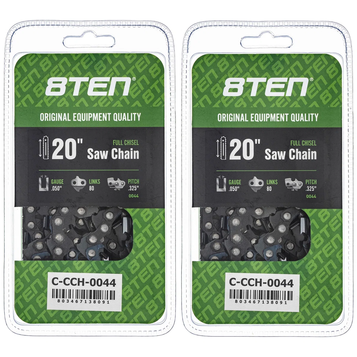 Chainsaw Chain 20 Inch .050 .325 80DL For Husqvarna Echo Homelite 501840880 591095780 20LPX080G | 2-PACK