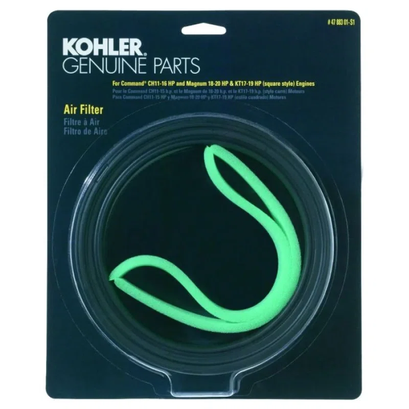 Kohler Part Number 47 883 01-S1 Genuine OEM Air Filter Pre-Cleaner Kit