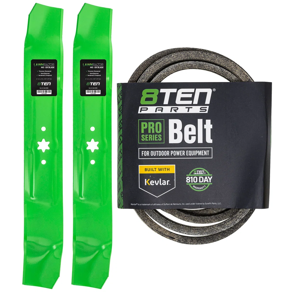 Mower Blades & Deck Belt Kit For Columbia Troy-Bilt Cub Cadet MK1007775