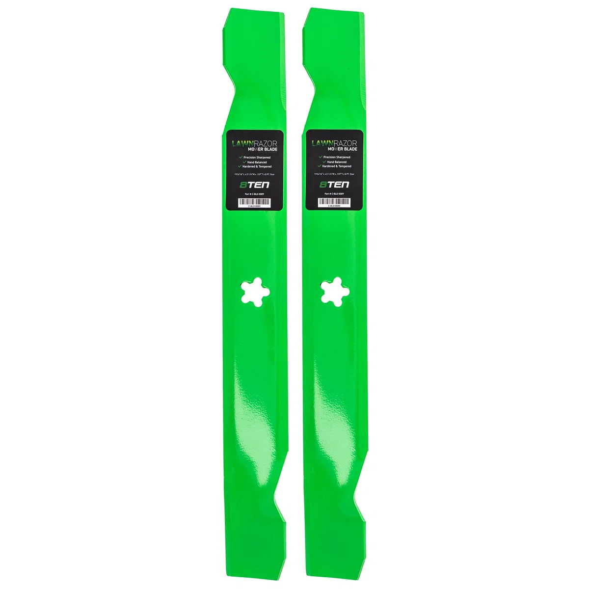 LawnRAZOR Notched High Lift Blade For Weed Eater AYP Husqvarna 138497 127842 193957 532138497 12784 | 2-PACK