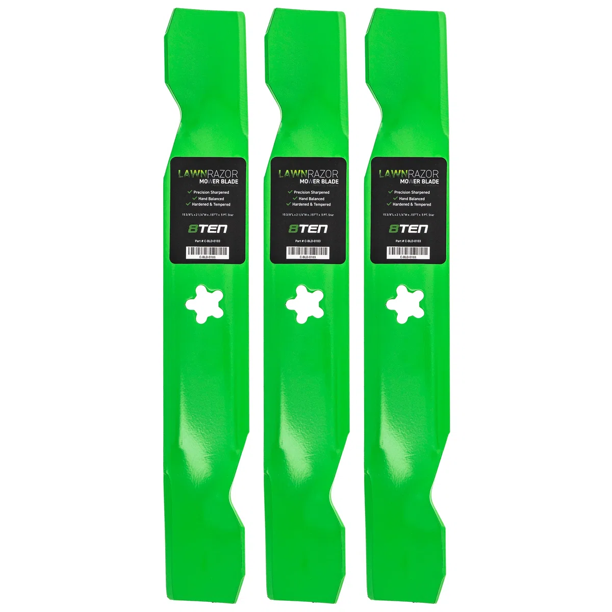 LawnRAZOR Notched High Lift Blade For AYP Poulan Poulan Pro 130652 532130652 917130652MS | 3-PACK