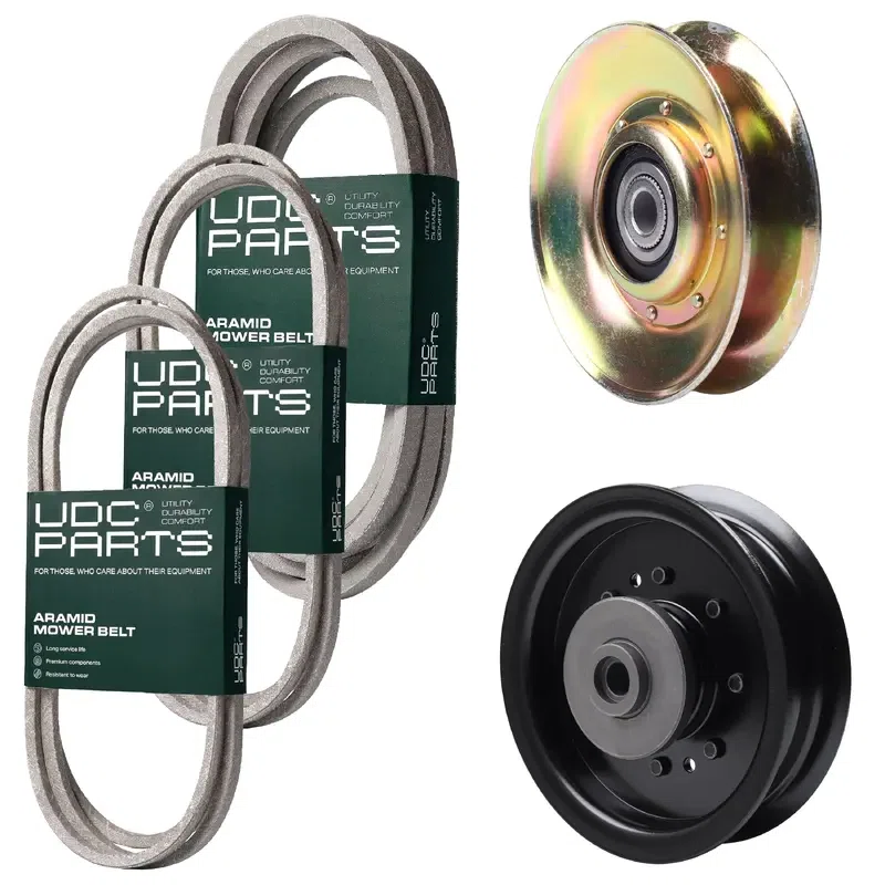 UDC Parts Mower Kit / Belt 138255 + Belt 194346 + Belt 539117245 + Pulley 127783 + Pulley 532196104 / Fits Husqvarna LT1597
