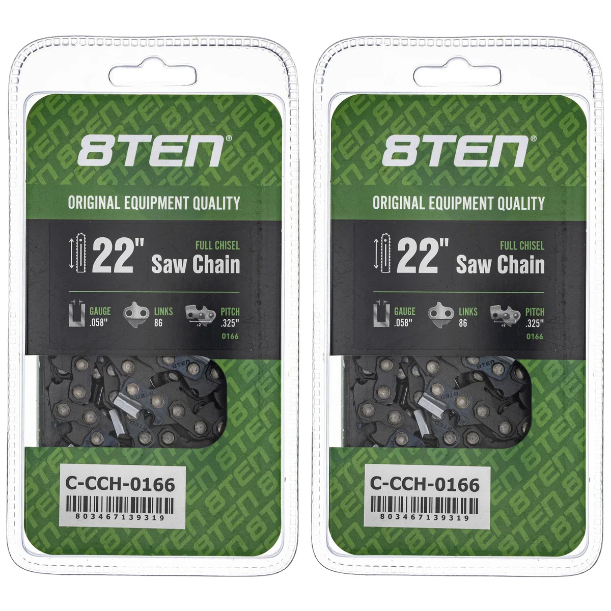 Chainsaw Chain 22 Inch .058 .325 86DL For Blue Max 21LPX086G 21BPX086G 21BP086G | 2-PACK